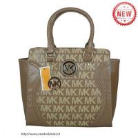 michael kors logo groot bruin boekentassen Handtas Model xdrbm384